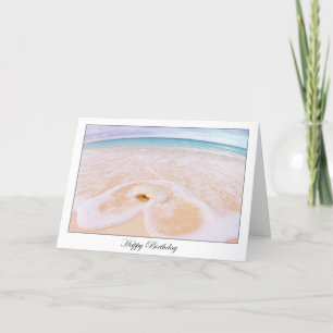 Carte Joyeux Anniversaire Plage de Coquillages