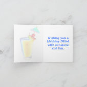 Carte Joyeux Anniversaire Plage Fun (Intérieur)