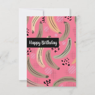 Carte Joyeux Anniversaire Plaintains Mangu Aquarelle