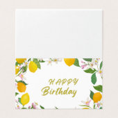 Carte Joyeux Anniversaire Pliée (Outside Unfolded)