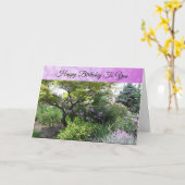 Carte Joyeux Anniversaire Plutôt Violet Champ de Fleurs (Fleur jaune)