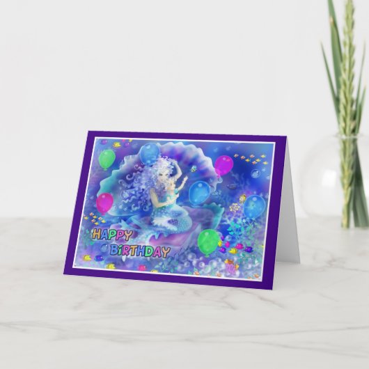 Carte Joyeux anniversaire Poisson style 009 (Devant)