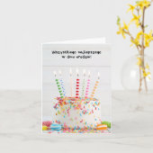 Carte Joyeux anniversaire, polonais  (Fleur jaune)