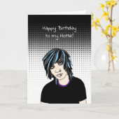 Carte Joyeux anniversaire | Pop Art| Flirté (Fleur jaune)