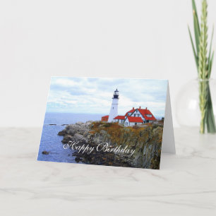 Carte Joyeux anniversaire, Portland Head Light House