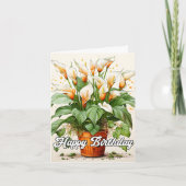 Carte Joyeux Anniversaire Posé belle Calla Lilies (Devant)