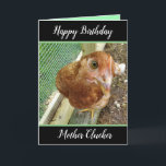 Carte Joyeux Anniversaire Poulet Drôle<br><div class="desc">Humour de poulet drôle, Joyeux Anniversaire Mère Poulette, Ne vous faites pas trop frire, carte d'anniversaire.</div>