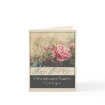 Joyeux anniversaire pour ami jolies fleurs roses