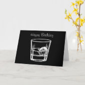 Carte Joyeux anniversaire pour des amants de whiskey (Fleur jaune)