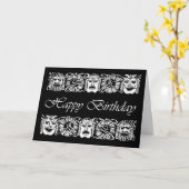 Carte Joyeux anniversaire pour enseignant de théâtre, ma (Fleur jaune)