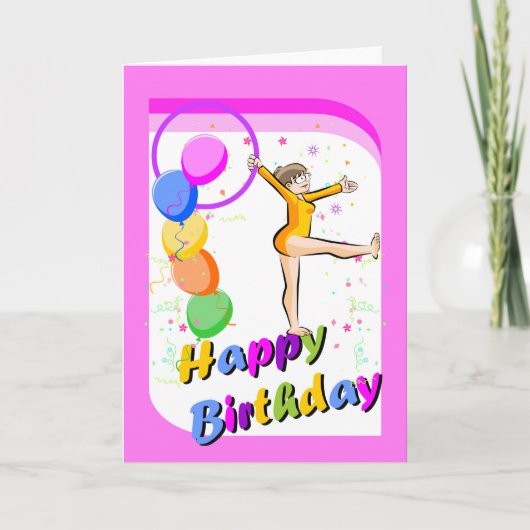 Carte Joyeux anniversaire pour la courageuse équipe gymn (Devant)