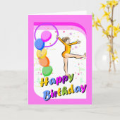 Carte Joyeux anniversaire pour la courageuse équipe gymn (Fleur jaune)