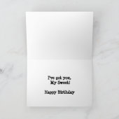 Carte Joyeux anniversaire pour la Mug de café du mari (Intérieur)