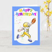 Carte Joyeux anniversaire pour le meilleur jeu de footba (Fleur jaune)