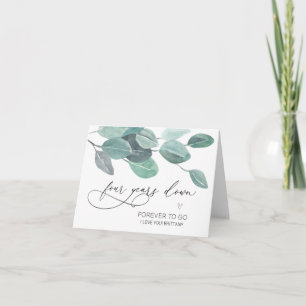 Carte Joyeux anniversaire pour le quatrième anniversaire