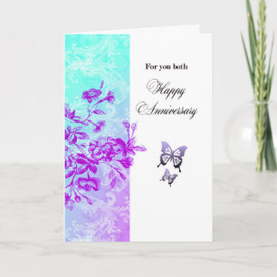 Carte Joyeux Anniversaire Pour Les Deux (violet)