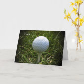 Carte Joyeux anniversaire pour les golfeurs de la Dame ! (Fleur jaune)