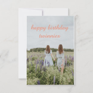 Carte joyeux anniversaire pour les jumeaux