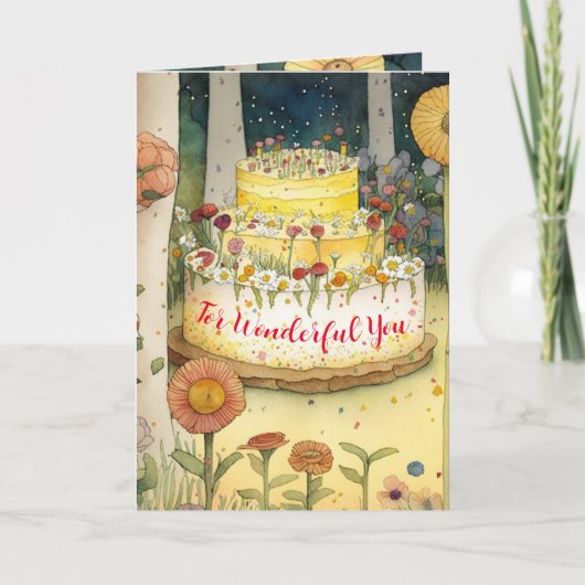 Carte Joyeux anniversaire ! Pour ma merveilleuse épouse (Devant)