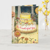 Carte Joyeux anniversaire ! Pour ma merveilleuse épouse (Fleur jaune)