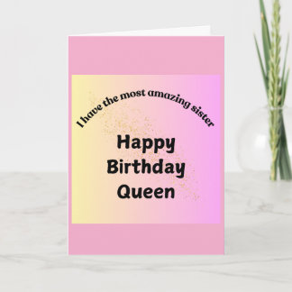 Carte Joyeux Anniversaire pour Sœur