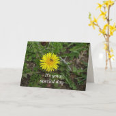 Carte Joyeux Anniversaire Pour Tous (Fleur jaune)