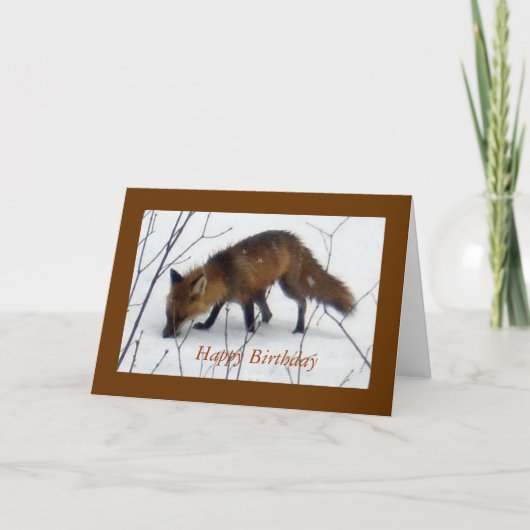 Carte Joyeux Anniversaire Pour Tous Framed-Fox (Devant)