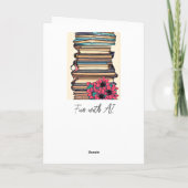 Carte Joyeux anniversaire pour un auteur de livres (Dos)