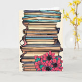 Carte Joyeux anniversaire pour un auteur de livres (Fleur jaune)