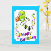 Carte Joyeux anniversaire pour un courageux joueur de fo (Fleur jaune)