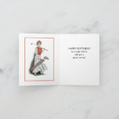 Carte Joyeux anniversaire pour un golfeur de femme (Intérieur)