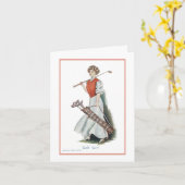 Carte Joyeux anniversaire pour un golfeur de femme (Fleur jaune)