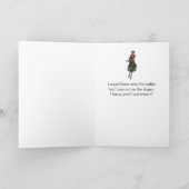 Carte Joyeux Anniversaire pour une skieuse, Vintage (Intérieur)