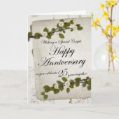 Carte Joyeux Anniversaire pour vos 25 Ans Ensemble (Fleur jaune)
