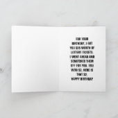 Carte Joyeux Anniversaire POUR VOTRE ANNIVERSAIRE, JE VO (Intérieur)