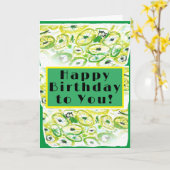 Carte Joyeux anniversaire pour vous (Fleur jaune)