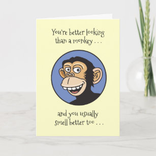 Cartes Humour Drole D Singe D Anniversaire Zazzle Be