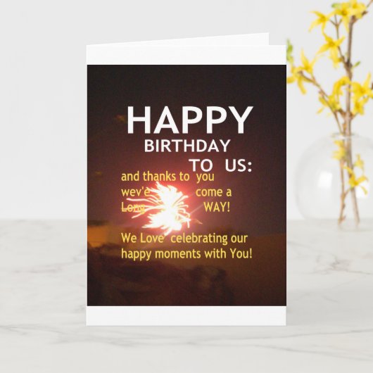 Carte Joyeux anniversaire pour vous (Fleur jaune)