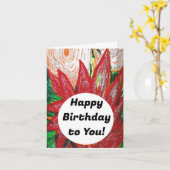 Carte Joyeux anniversaire pour vous (Fleur jaune)