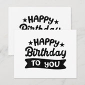 Carte Joyeux anniversaire pour vous (Devant / Derrière)
