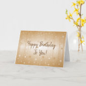 Carte Joyeux Anniversaire Pour Vous Gold Stars Card (Fleur jaune)