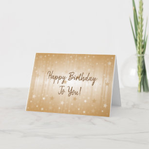 Carte Joyeux Anniversaire Pour Vous Gold Stars Card