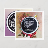 Carte Joyeux anniversaire pour vous & Le Seigneur est mo (Devant / Derrière)