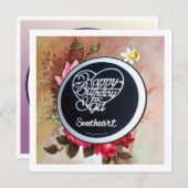 Carte Joyeux anniversaire pour vous & Le Seigneur est mo (Devant / Derrière)