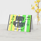 Carte Joyeux Anniversaire pour vous Lime Vert, Jaune Ann (Fleur jaune)