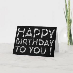 Carte "Joyeux Anniversaire Pour Vous !" Vierge à l'intér
