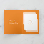 Carte Joyeux anniversaire prenez facile chat photo orang (Intérieur)