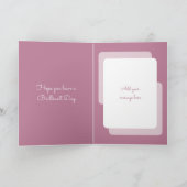 Carte Joyeux Anniversaire prenez facile chat photo rose (Intérieur)