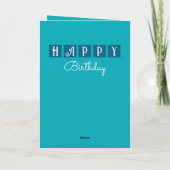 Carte Joyeux anniversaire prenez-le facile chat photo bl (Dos)