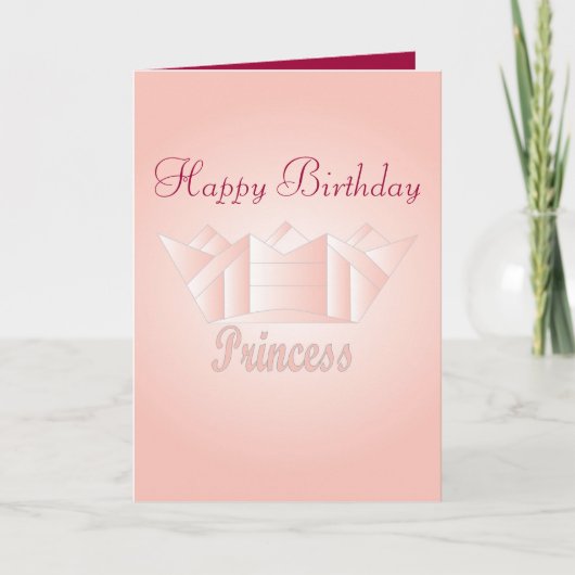 Carte Joyeux Anniversaire Princesse (Devant)